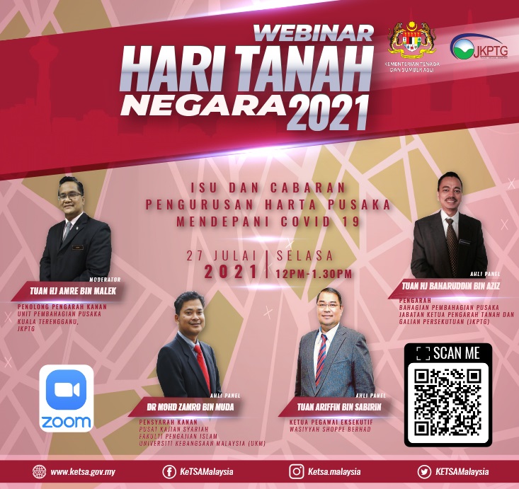 Poster Webinar Isu dan Cabaran Pengurusan Harta Pusaka Mendepani Covid 19